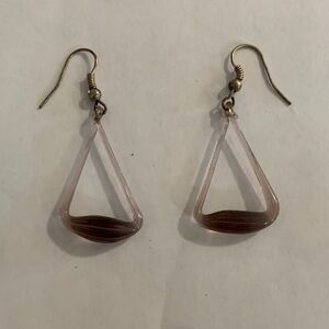 Elegant Gold and Brown Teardrop Earrings